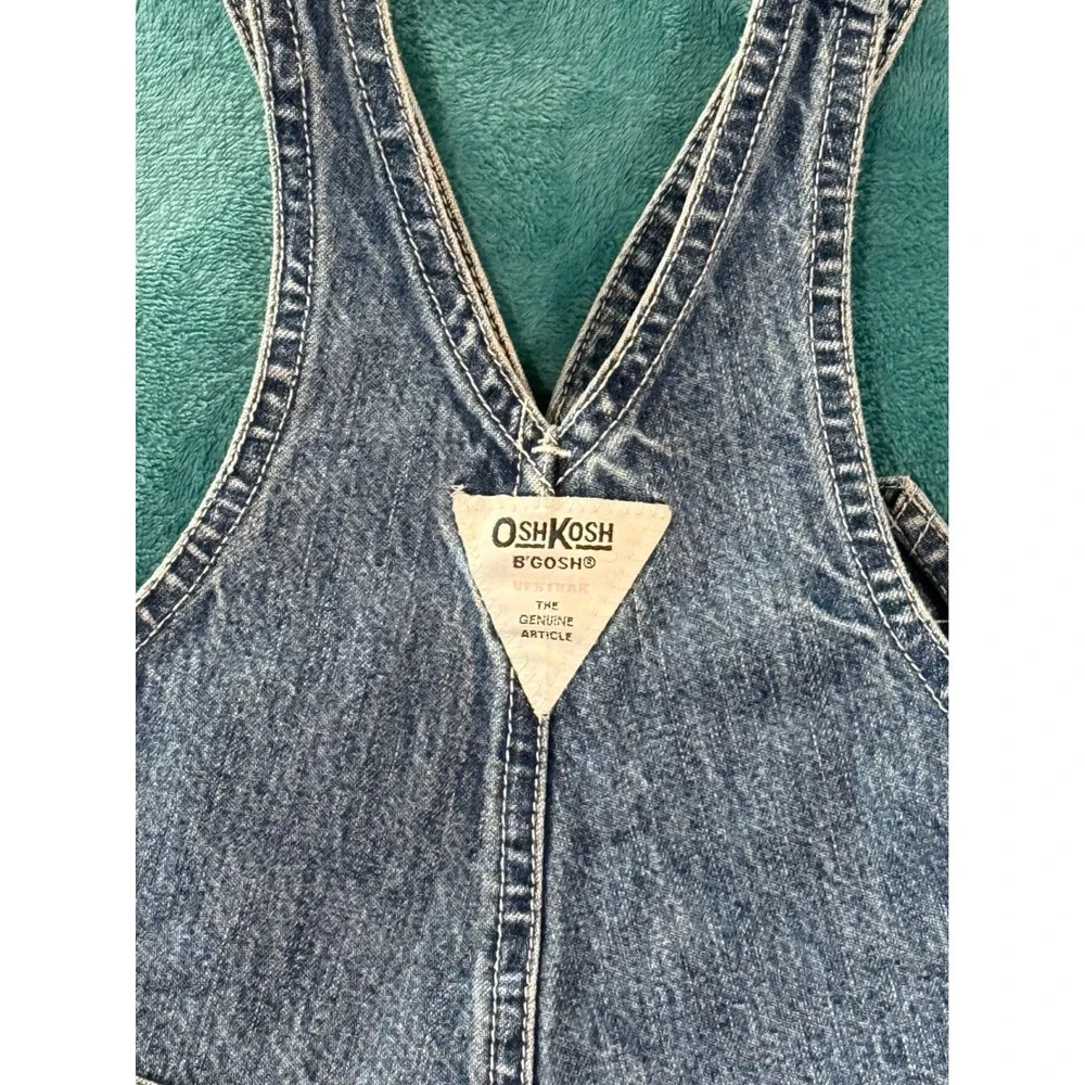OshKosh B'gosh Vintage Denim Vestbak Overalls 18 Months‎ Medium Wash 802-0006